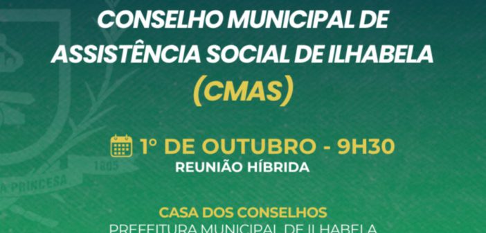Conselho Municipal de Assistência Social convoca reunião extraordinária nesta quinta-feira (1º)